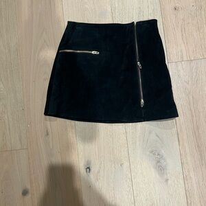 Black Skirt with Zipper Details